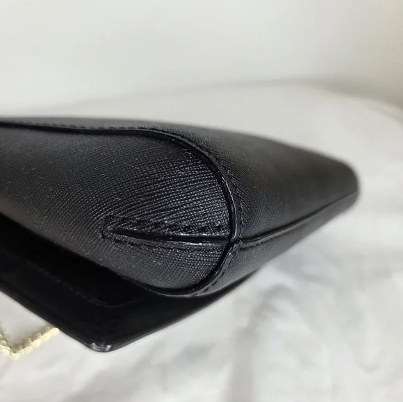 Kate Spade New York Black Shoulder Bag with Gold Chain – - Picture 6 of 15